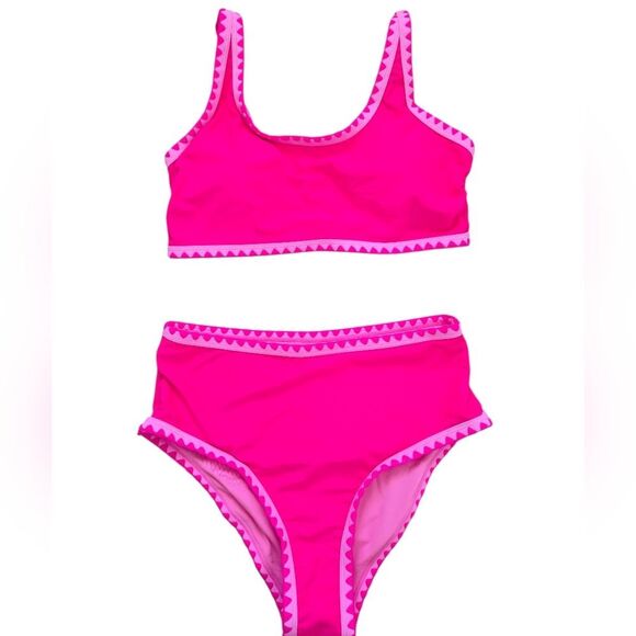 Women's Bikini Set Whip Stitch 2 Piece Swimsuits High Waisted NWOT - Picture 1 of 8